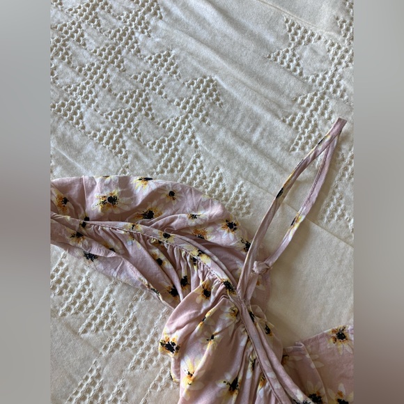 FOREVER 21 Peach Daisy Print Floral Rayon Dress Size L NWT - Picture 12 of 12